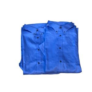 Lands End American Airlines Mens Short Sleeve Uniform Shirts (Lot of 2 Shirts)